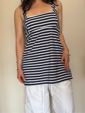 lands end striped swimsuit dress